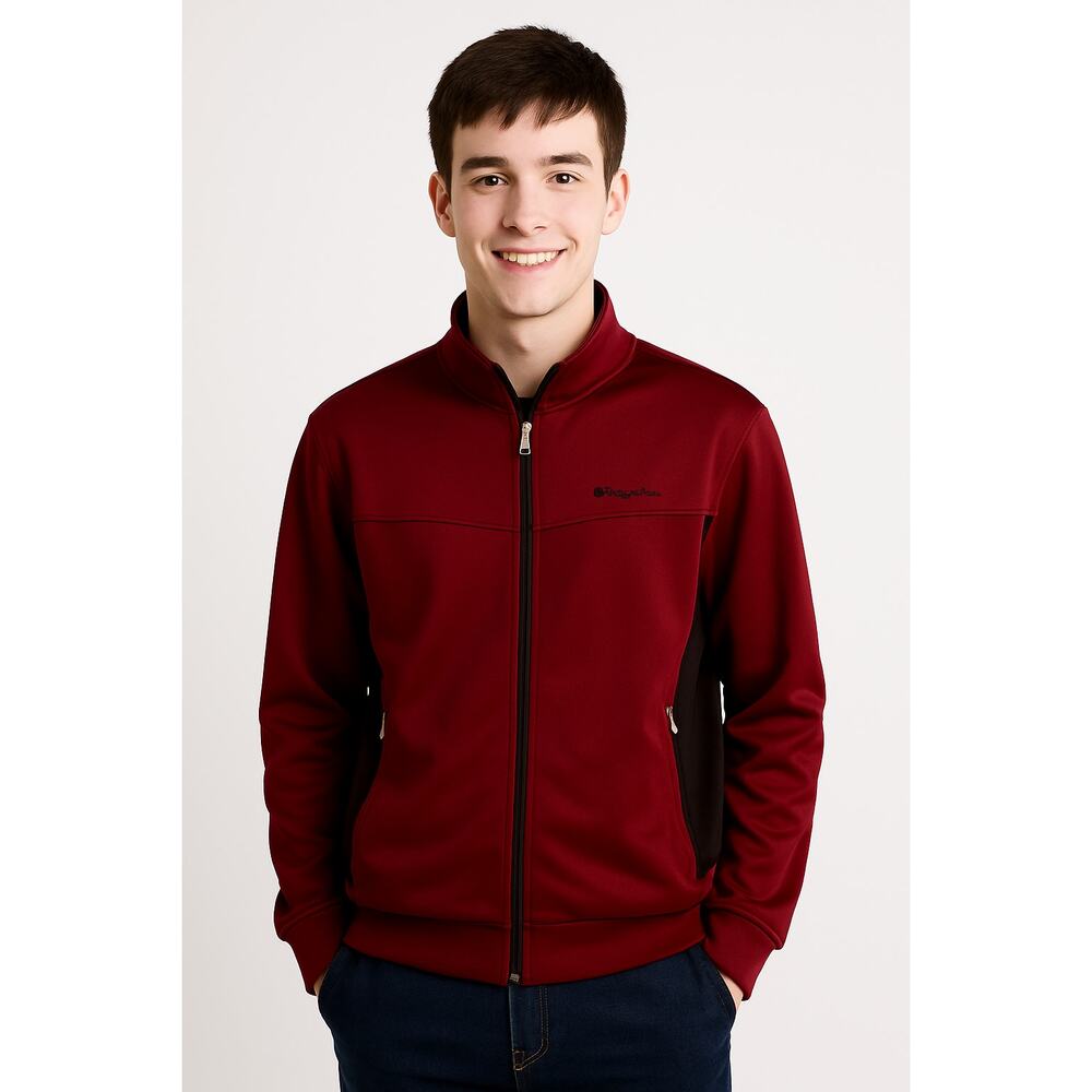 TBY Sports Men's Burgundy Full Zip Track Jacket Size Small NWT Athletic Zip-Up